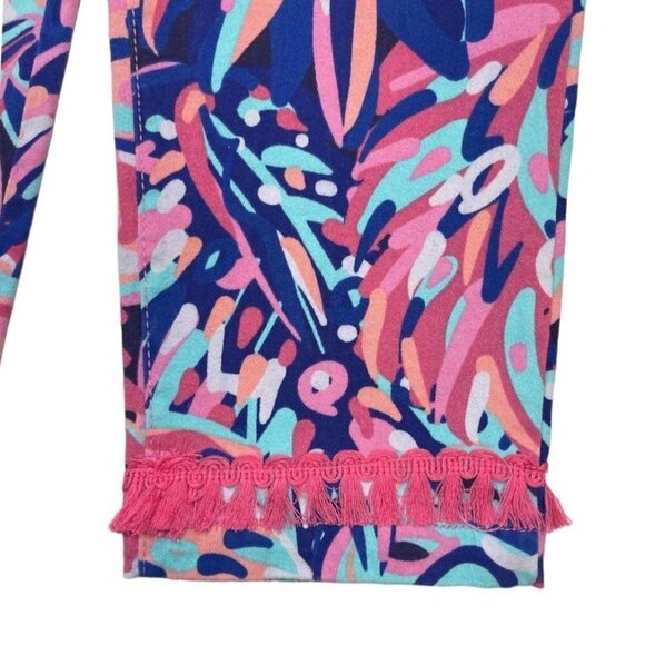 SIMPLY SOUTHERN Flashy Hi-Rise Cropped Pants Medium "Rainforest" Multicolor NWT - Picture 8 of 16